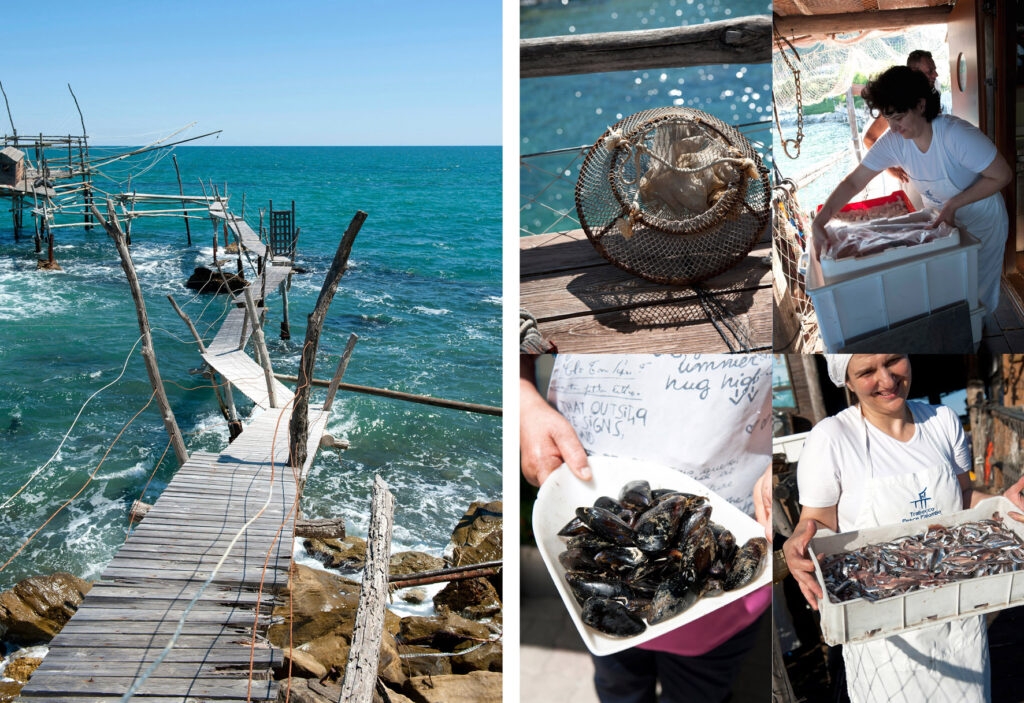 Trabocchi, Italie, reizen Italie, vissershuisjes boven zee, Abruzze, vakantie in Abruzze Italie, Abruzzo, tekst Eric Govers, fotografie Liesbeth van der wal, visgerechten, Italia, Italy