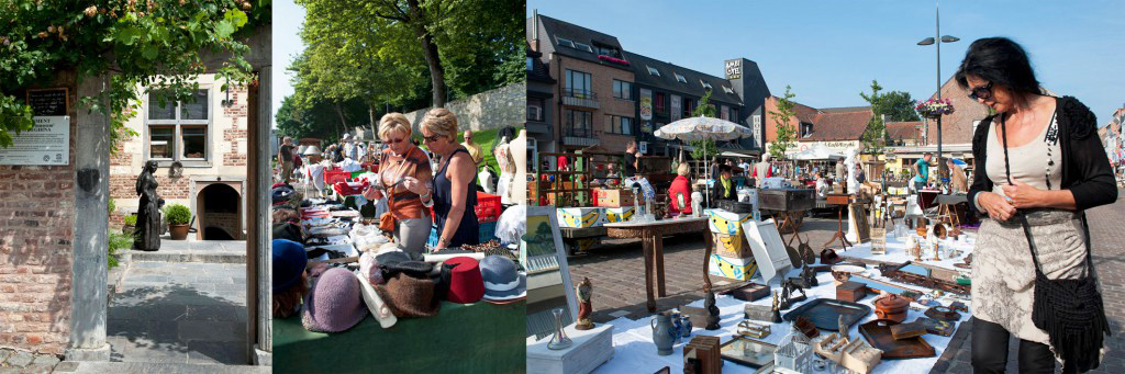 de Brocantemarkt van Tongeren Belgie in Om de West voor Santmedia.nl ©santmedia.nl