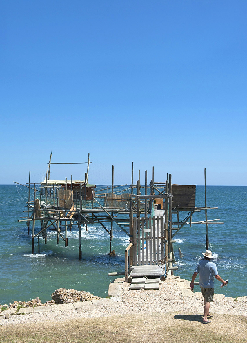 Trabocchi, Italie, reizen Italie, vissershuisjes boven zee, Abruzze, vakantie in Abruzze Italie, Abruzzo, tekst Eric Govers, fotografie Liesbeth van der wal, visgerechten, Italia, Italy